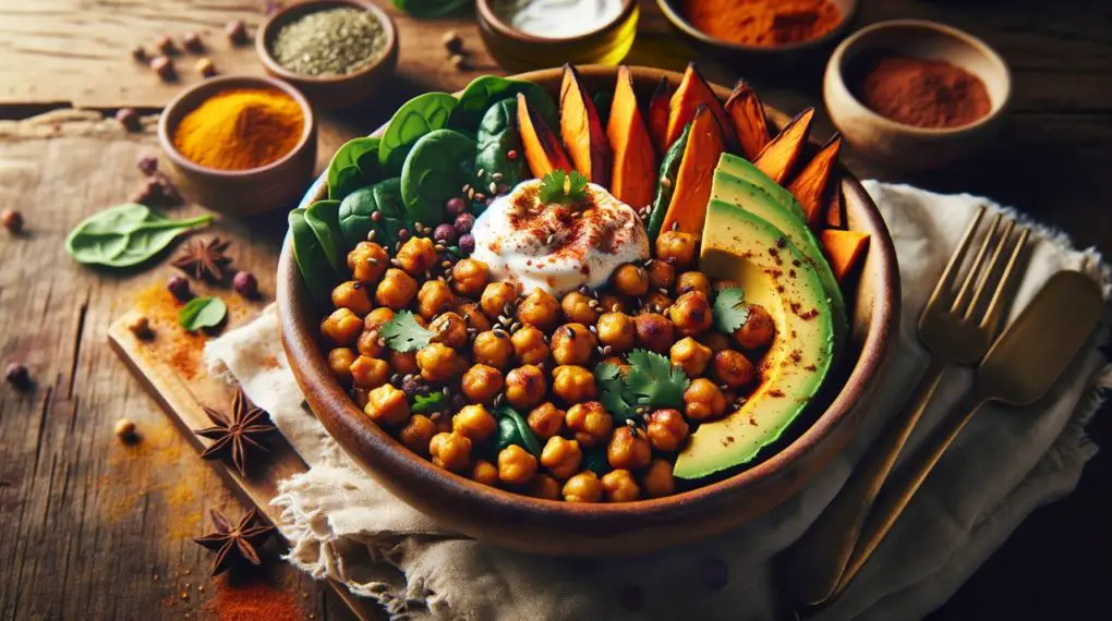 Spiced Chickpea and Sweet Potato Bowl