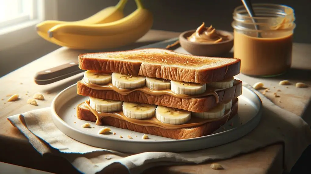 Peanut butter and banana sandwiches