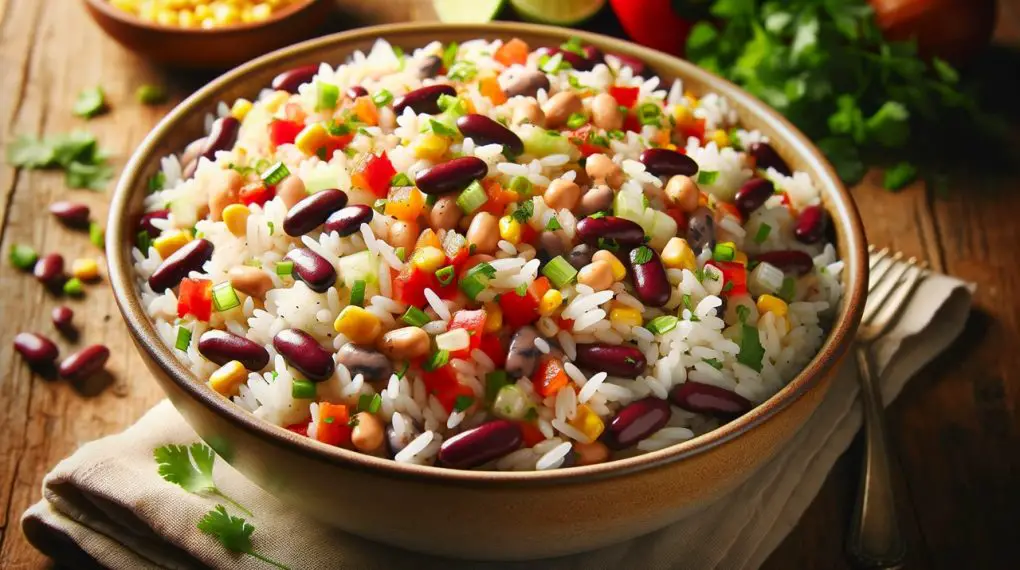 Rice and bean salad
